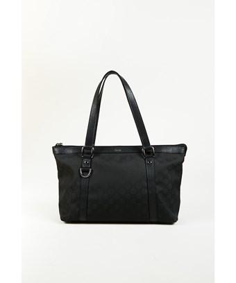 gucci black monogram tote