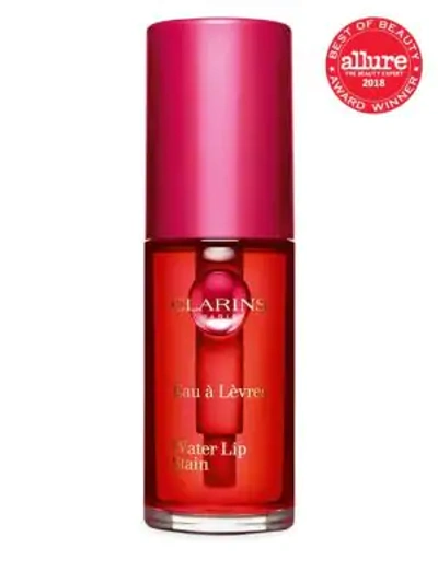 Shop Clarins Women's Water Lip Stain, Long-wearing & Matte Finish In Red