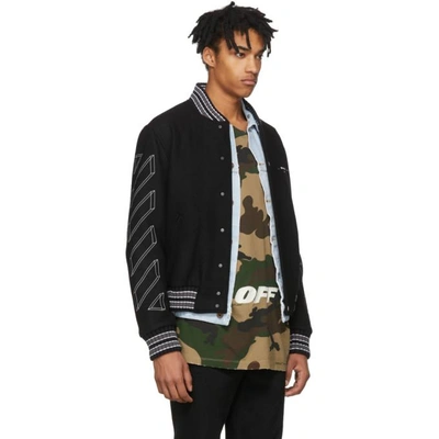 Off White Diagonal Varsity Jacket - William Jacket