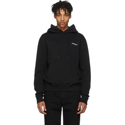 Shop Off-white Black Logo Hoodie In 1000 Black