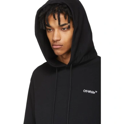 Shop Off-white Black Logo Hoodie In 1000 Black