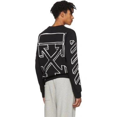 Shop Off-white Black Diagonal Marker Arrows Sweatshirt In 1001 Blk/wt
