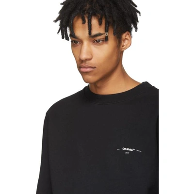 Shop Off-white Black Diagonal Marker Arrows Sweatshirt In 1001 Blk/wt