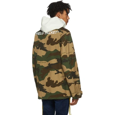 Shop Off-white Tan Camo Field Jacket