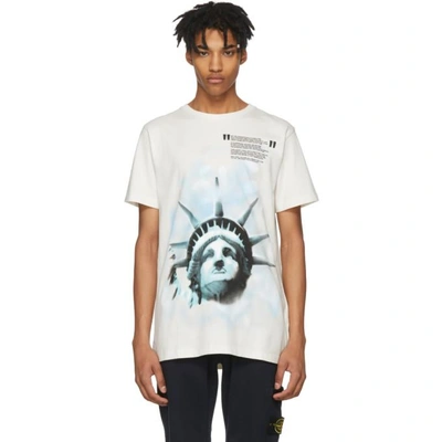 Shop Off-white Liberty T-shirt In 0210 Ow/blk