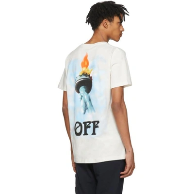 Shop Off-white Liberty T-shirt In 0210 Ow/blk