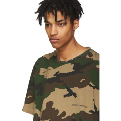 Shop Off-white Multicolor Camouflage T-shirt In 9901 Camou