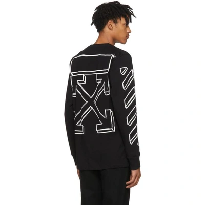 Off-white Lines Long-sleeve T-shirt In Black | ModeSens