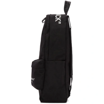 Shop Off-white Black Quote Backpack In 1001 Blk/wt