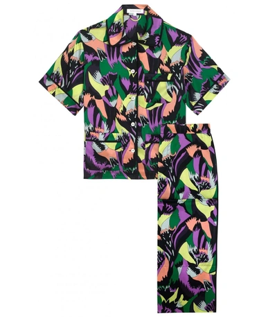 Shop Olivia Von Halle Multicolor Apollo Daria Pajama Set