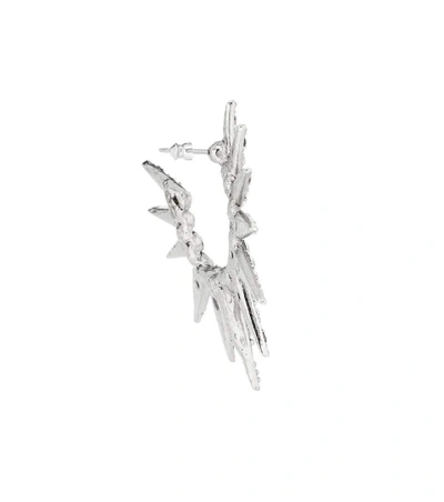 Shop Oscar De La Renta Crystal Starburst Earrings In Silver
