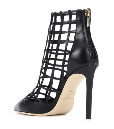 Shop Jimmy Choo Sheldon 100 Leather Ankle Boots In Black