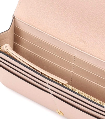 Shop Chloé Alphabet Long Leather Wallet In Female