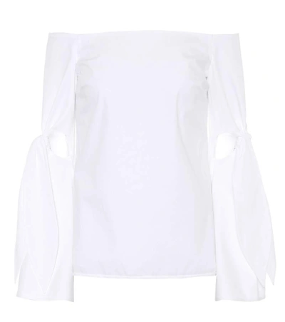 Shop Ellery Lopez Off-the-shoulder Top In White