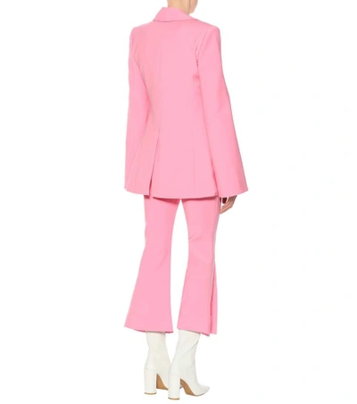 Shop Ellery Calling Card Wool-blend Blazer In Pink
