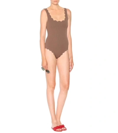 Shop Marysia Palm Springs Swimsuit In Brown