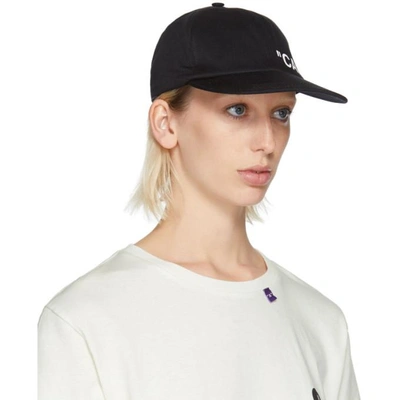 Shop Off-white Black Quote Cap In 1001 Blckwh