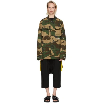 Shop Off-white Multicolor Camouflage Field Jacket In 9901 Camo