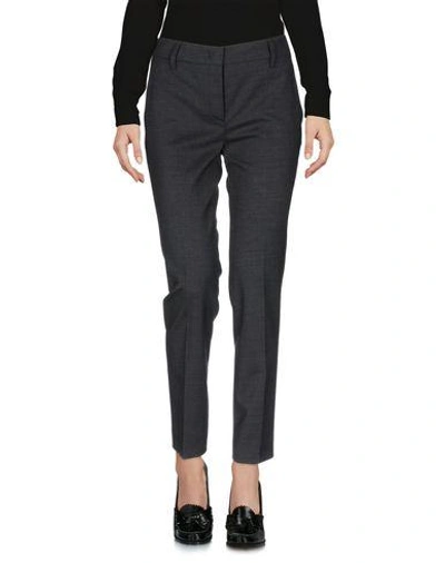 Shop Prada Casual Pants In Steel Grey