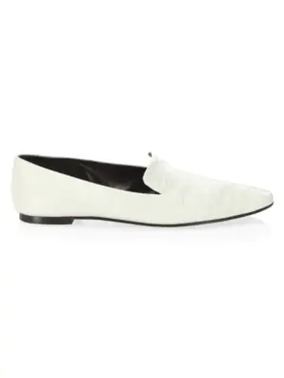 Shop The Row Women's Minimal Leather Loafers In Bright White