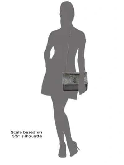 Shop Saint Laurent Medium Niki Crinkle Leather Nickel Hardware Flap Bag In Anthracite