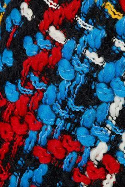 Shop Sonia Rykiel Woman Fringe-trimmed Wool-blend Bouclé-tweed Skirt Multicolor