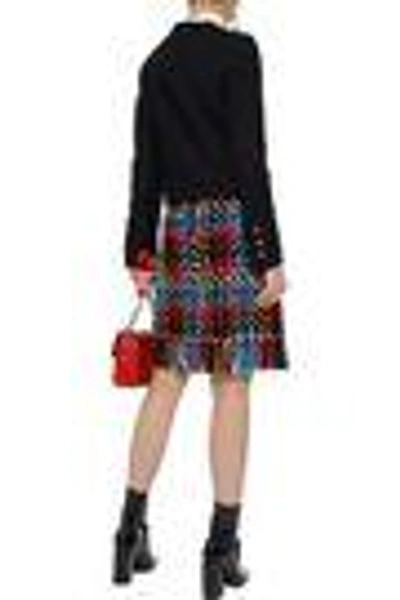 Shop Sonia Rykiel Woman Fringe-trimmed Wool-blend Bouclé-tweed Skirt Multicolor