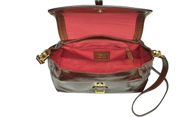 Shop The Bridge Designer Handbags Salinger Woven Leather Medium Satchel Bag In Marron