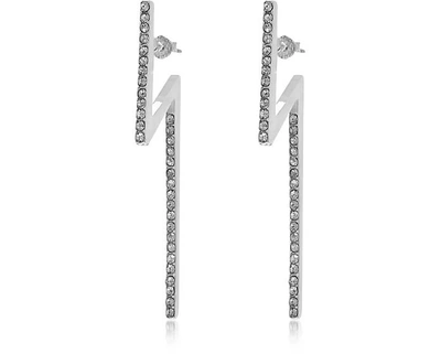 Shop Federica Tosi Earrings Flash Earrings In Silver