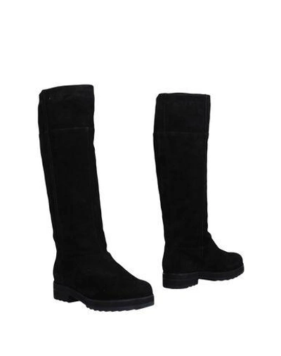 Shop Jil Sander Navy Woman Boot Black Size 7 Sheepskin, Shearling