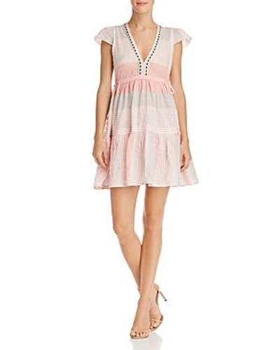 Shop Lemlem Dera Mini Dress In Light Pink