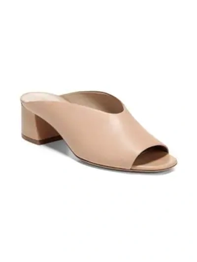 Shop Vince Cachet Leather Mule Sandals In Nude
