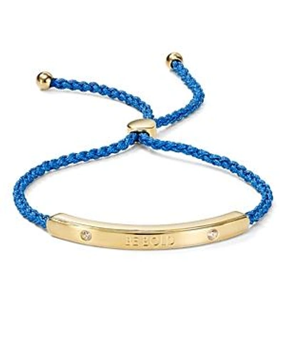 Shop Kate Spade New York Be Bold Bar Slider Bracelet In Blue/gold