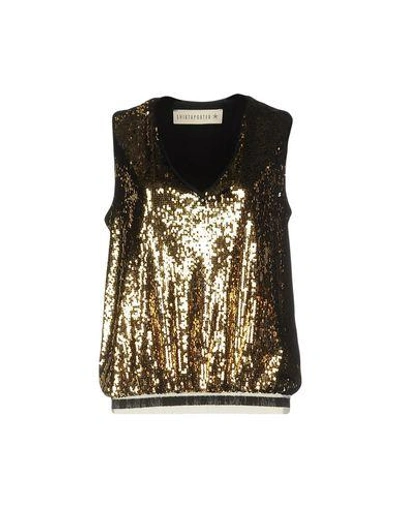 Shop Shirtaporter Tops In Gold