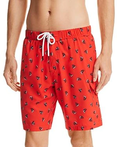 Shop Sovereign Code Cannonball Sailboat Swim Trunks In Red