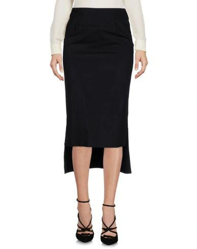 Shop Lucio Vanotti Knee Length Skirt In Black