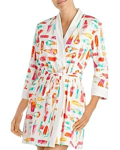 Shop Kate Spade New York Popsicle Short Robe In White/multi