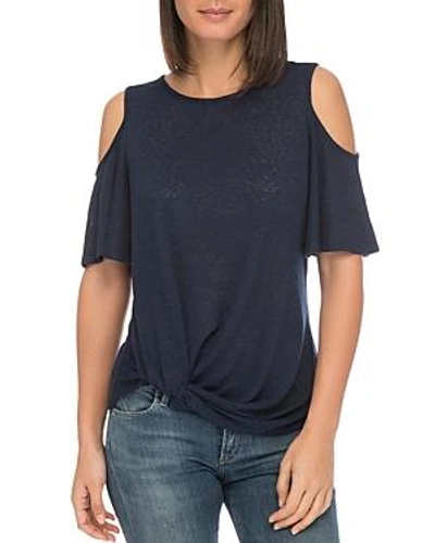 Shop B Collection By Bobeau Alison Cold-shoulder Tee In Ink