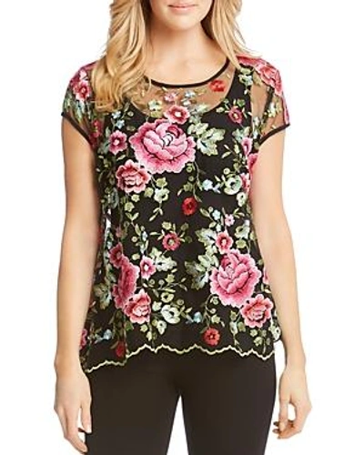 KAREN KANE SHEER EMBROIDERED TOP 2L50563