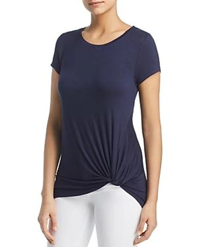 Shop Marc New York Performance Twisted Faux-knot Tee In Midnight