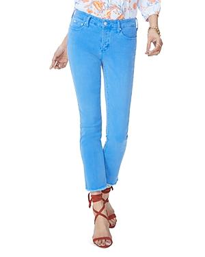 nydj sheri slim ankle jeans with frayed hem