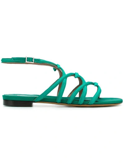 Shop Tabitha Simmons Strappy Side Buckle Sandals - Green
