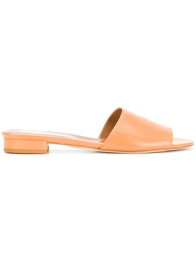 Shop Paris Texas Peep Toe Sandals - Yellow In Yellow & Orange