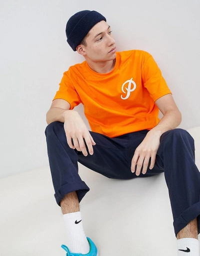 Shop Primitive Classic Logo T-shirt In Orange - Orange