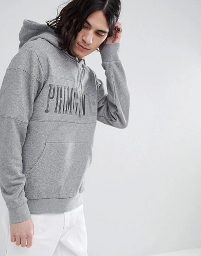 Shop Primitive League Paneled Hoodie In Gray - Gray