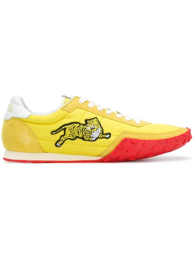 Shop Kenzo Move Sneakers - Yellow & Orange