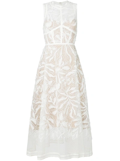 Shop Elie Saab Lace Fit And Flare Dress