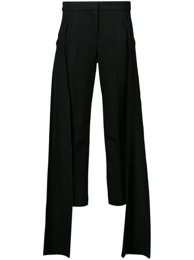Shop Hellessy Strip Detail Cropped Trousers - Black