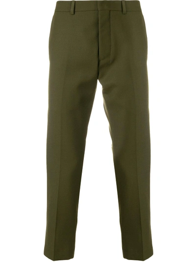 Shop Ami Alexandre Mattiussi Cropped Trousers In Green