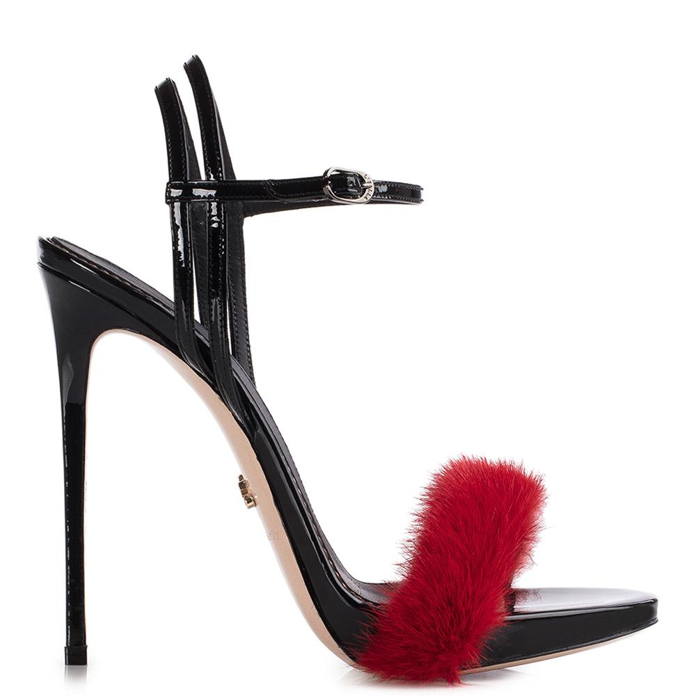Le Silla Gaga Sandal 120 Mm In Black/red | ModeSens